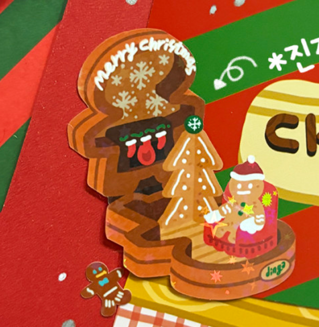Dingamart NEW Chrsitmas Pocket sticker b357