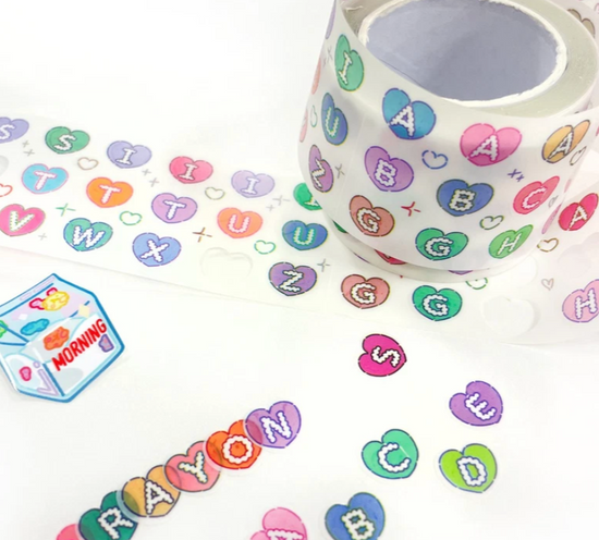 Sulgi Sulgi Crayon Heart Letters sticker roll w150