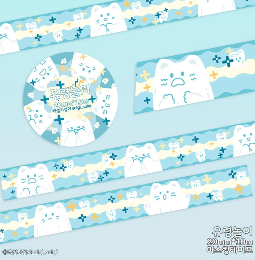 Sulgi Sulgi Ghost Cat washi tape W48