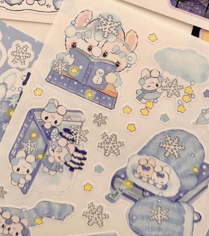 I'M TOKI Winter Snowflakes sticker b401