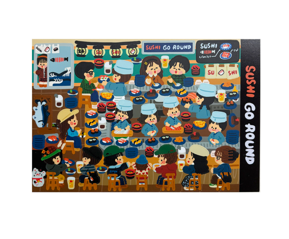 Dingamart Sushi go Round BIG sticker b412