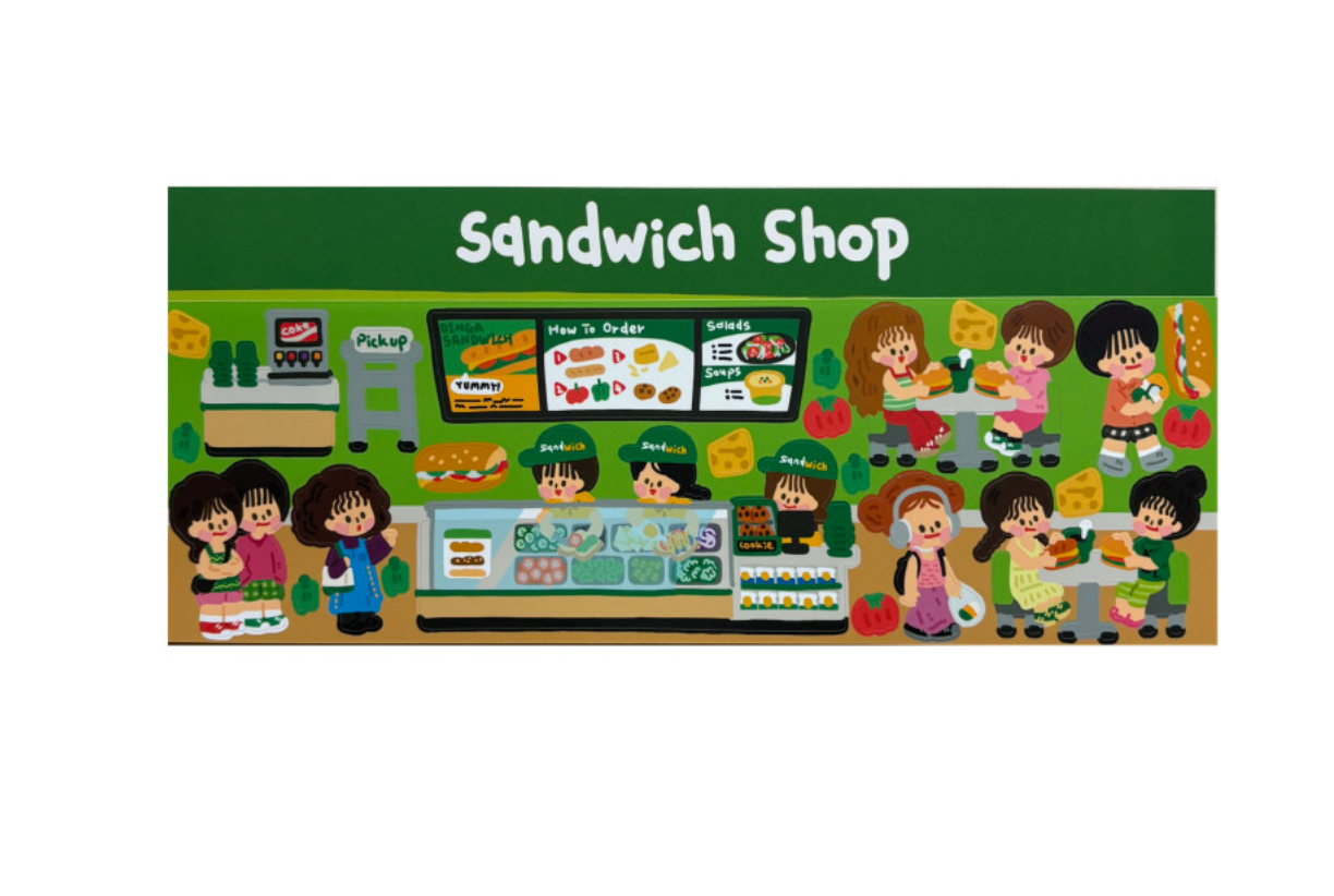 Dingamart Sandwich Shop sticker b411