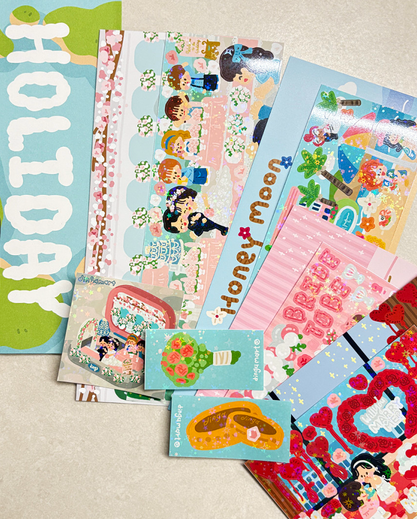 Dingamart Wedding Daywedding d Holiday sticker pack b547