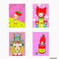 Naoshi Postcards Pink