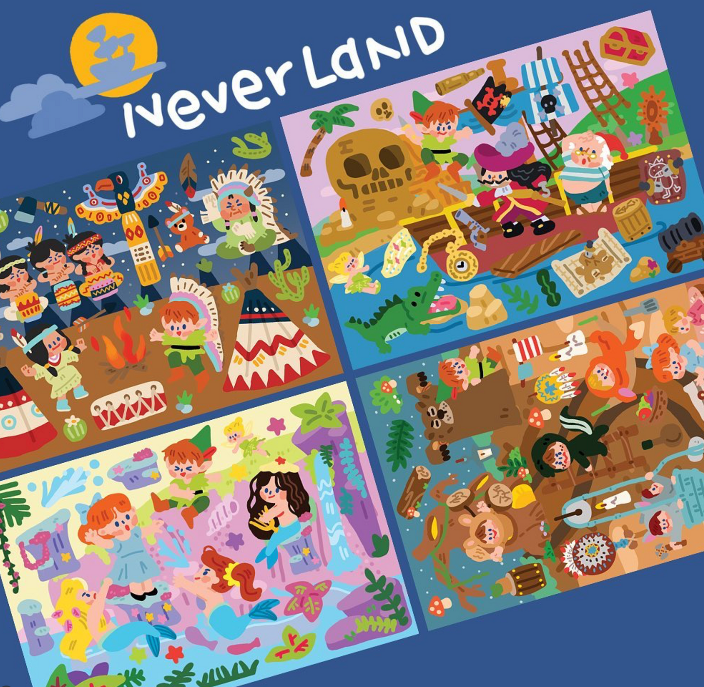 Dingamart Neverland Sticker pack b651