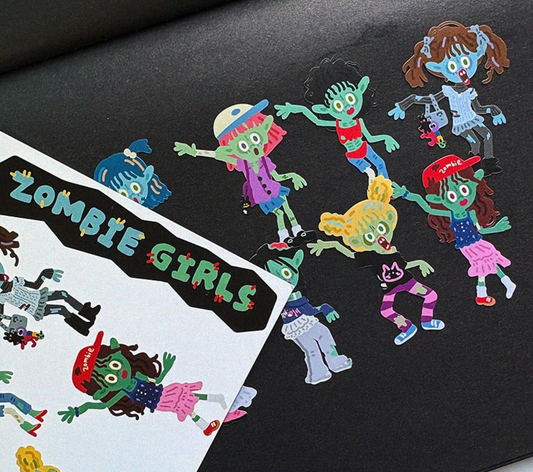 Dingamart Zombie Girls sticker B643