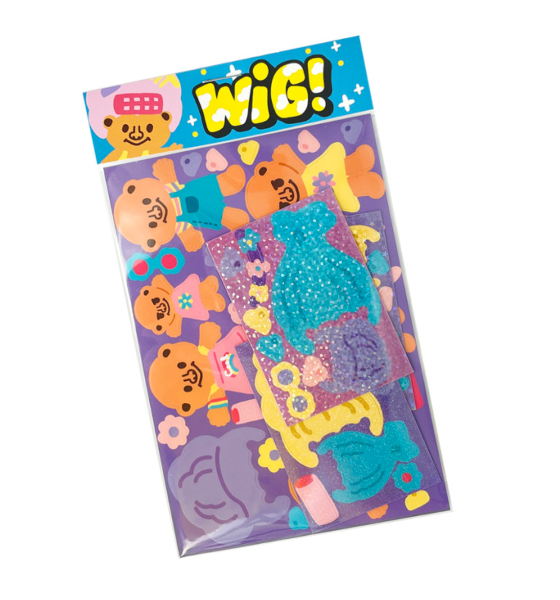 Dingamart Wig sticker pack B749