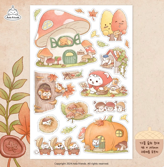 Hola Friends Autumn Forest sticker B726