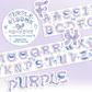 Sulgi Sulgi Purple Ribbon Letters sticker roll