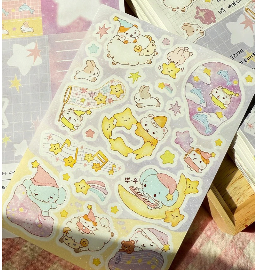 Hola Friends Starry Night sticker B723