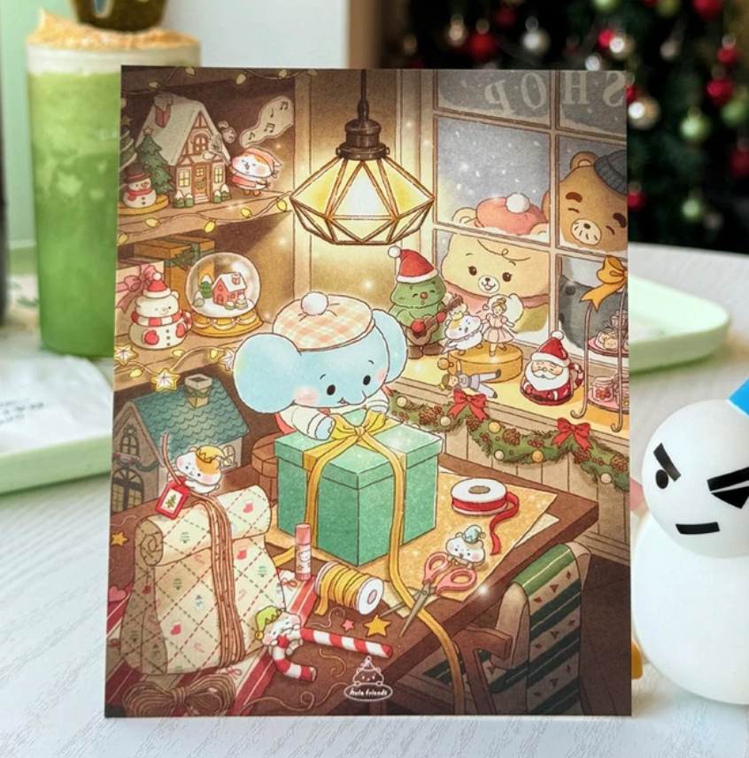 Hola Friends Christmas Postcard B721