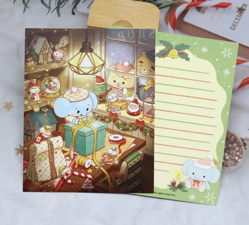 Hola Friends Christmas Postcard B721