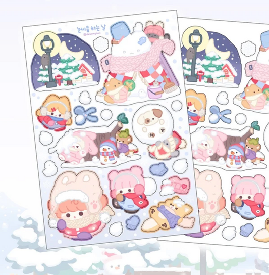 Danpoong.bom Winter snow sticker b701