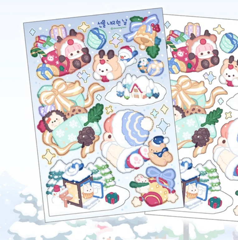 Danpoong.bom Holiday gift sticker b713