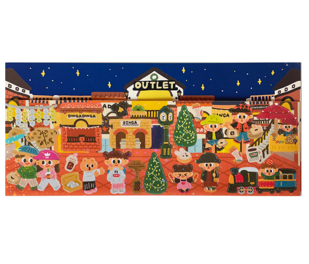 Dingamart Outlet sparkle sticker b362