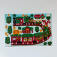 Dingamart Christmas Train sparkle sticker b369