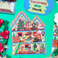 Dingamart Christmas Bear House sticker b368