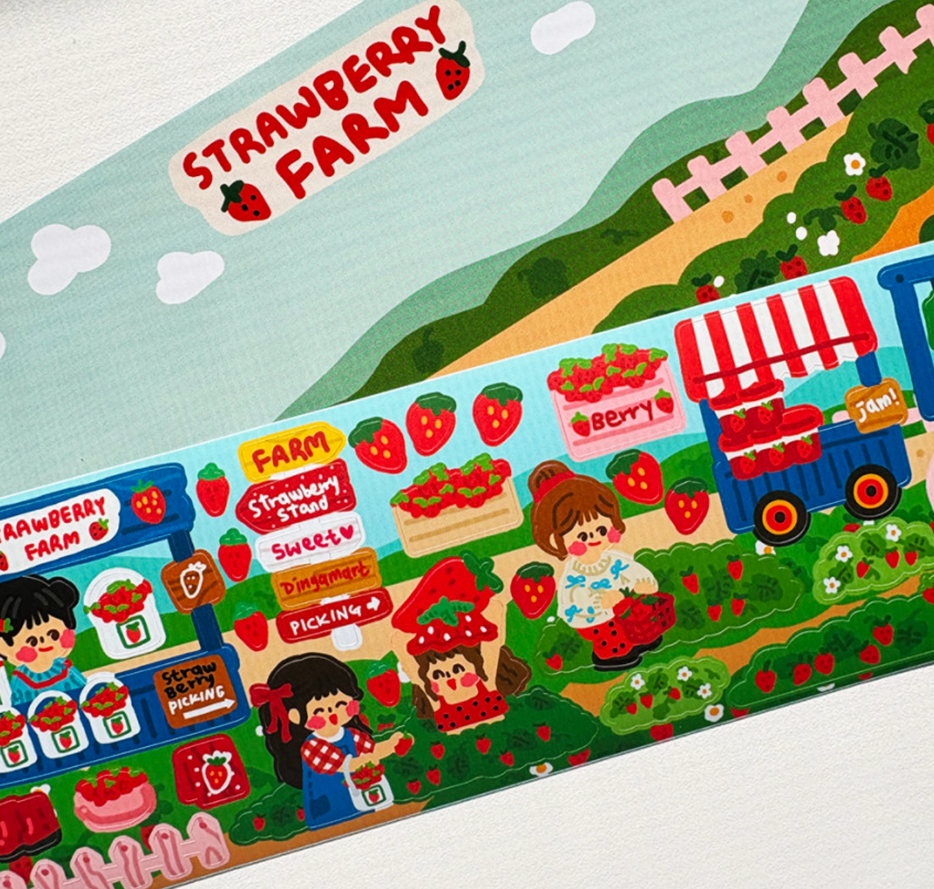 Dingamart Strawberry Farm sticker b801