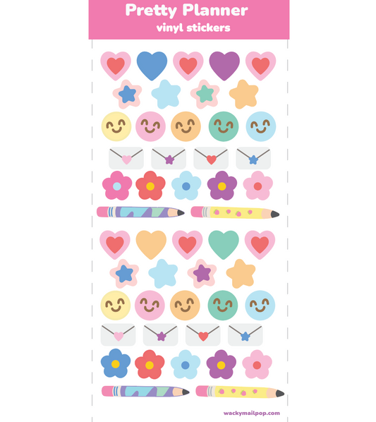 Pretty Planner vinyl sticker sheet
