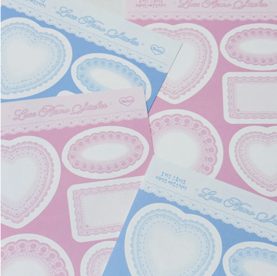 Orchid Studio Lace paper stickers b831