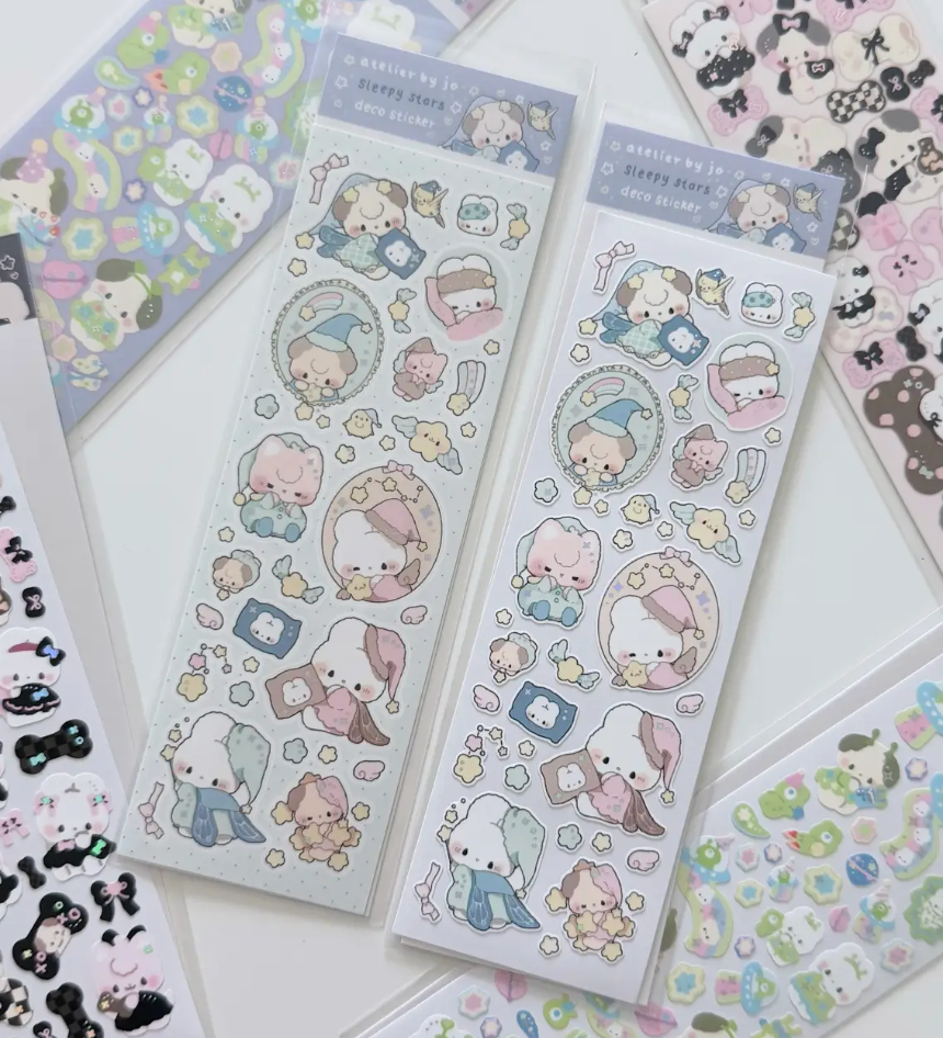 Atelier by Jo Sleepy Stars Deco Sticker Sheet b850