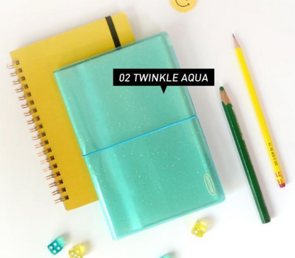 Jam Studio Sticker Storage Long Pocket Book | Expandable Korean Sticker Album with Clear Pouch