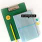 Jam Studio Sticker Storage Long Pocket Book | Expandable Korean Sticker Album with Clear Pouch