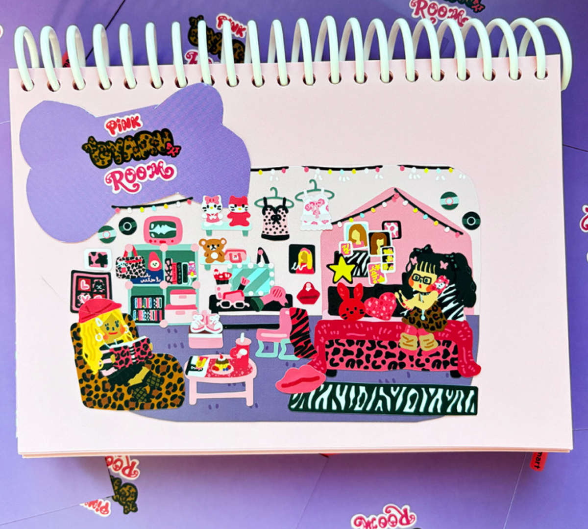 Dingamart Pink Gyaru y2k Room sticker