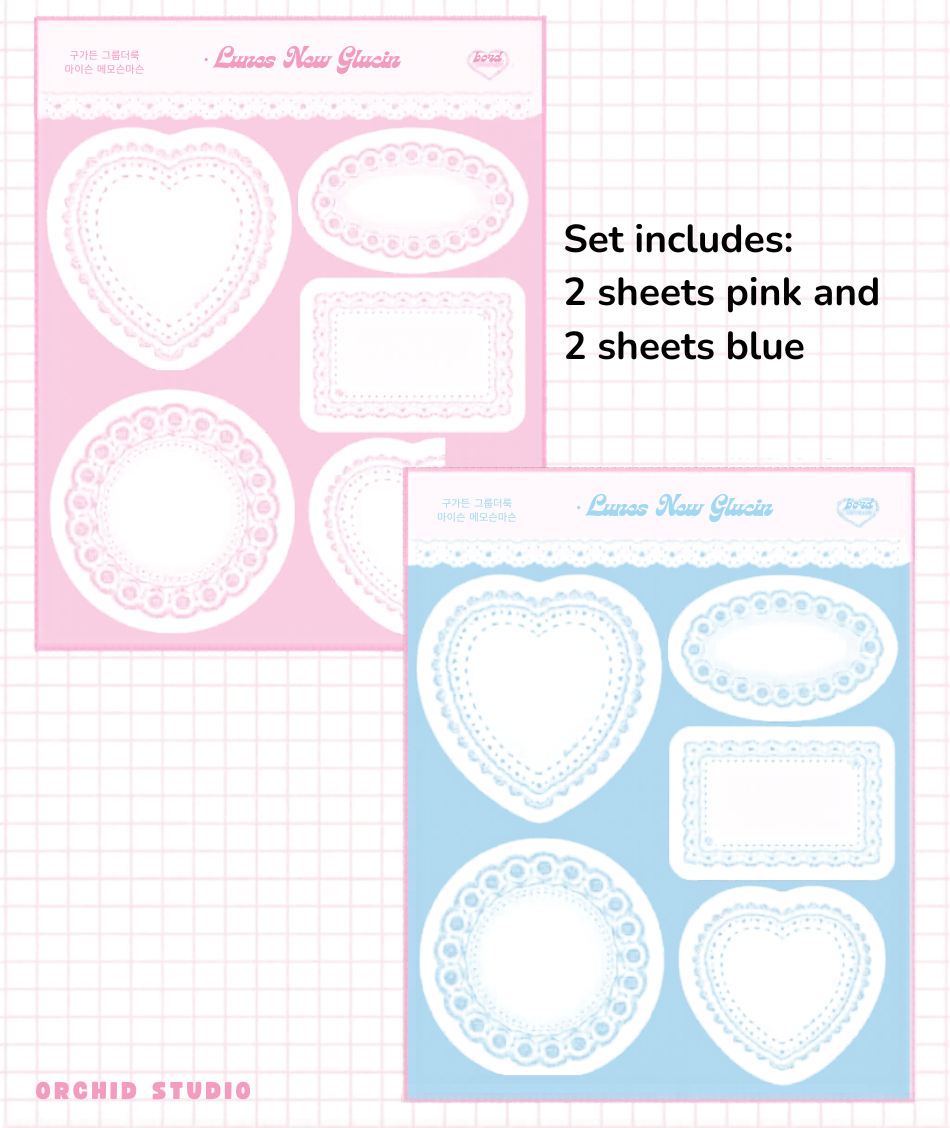 Orchid Studio Lace paper stickers b831