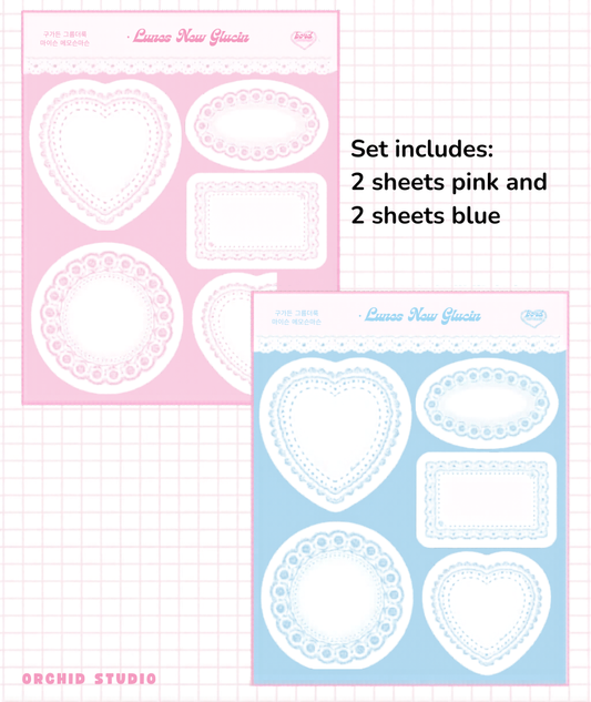 Orchid Studio Lace paper stickers b831