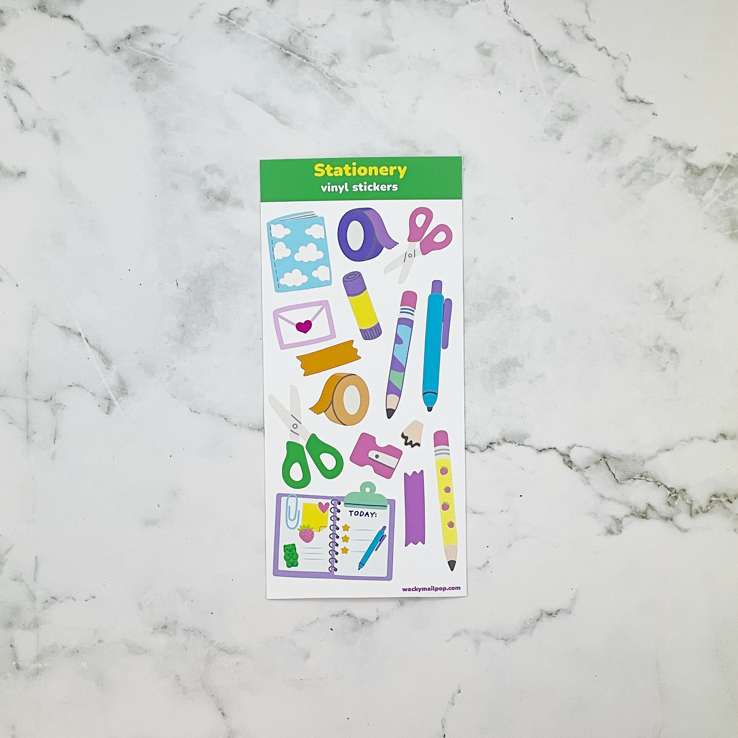 Stationery vinyl sticker