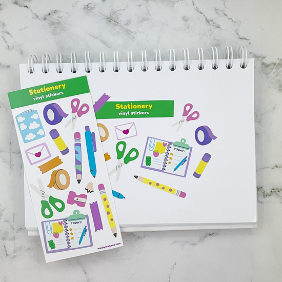 Stationery vinyl sticker