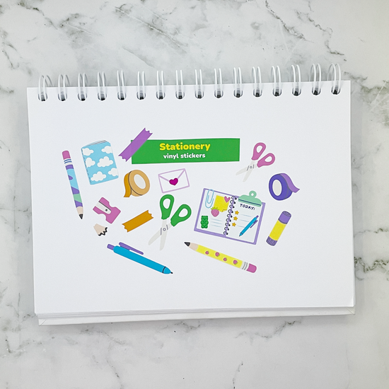 Stationery vinyl sticker