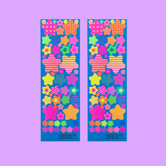S.S.S. by Leenahoo Neon Stars with Stripes Sticker A567