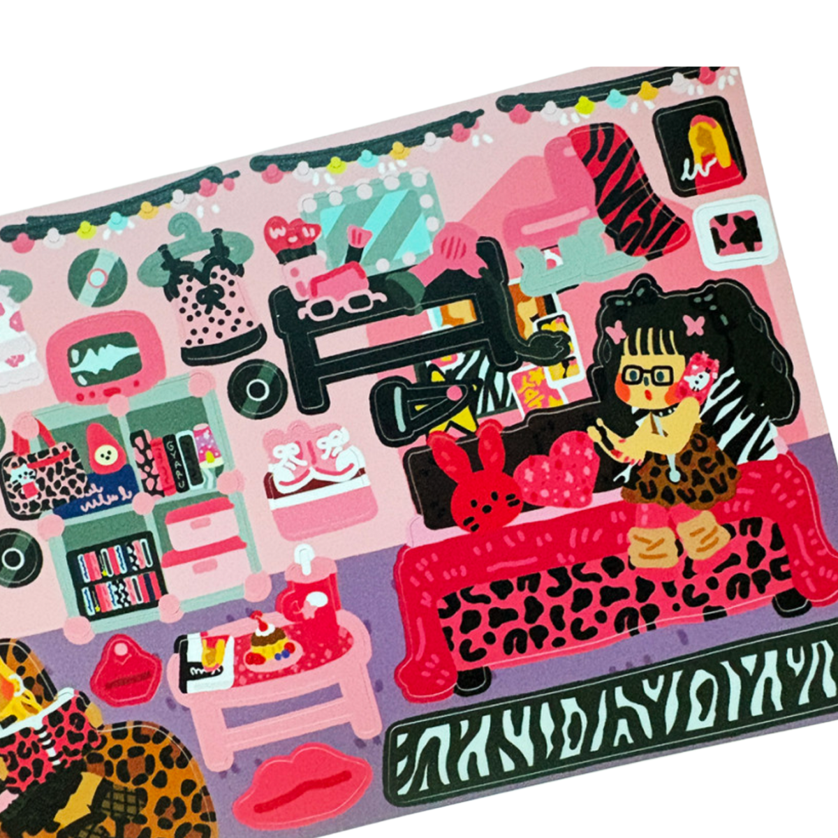 Dingamart Pink Gyaru y2k Room sticker