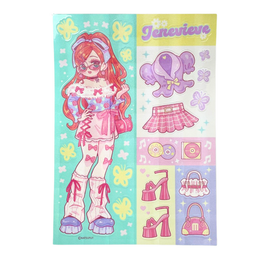 Natsuput Jenevieve Large Holographic Sticker Sheet