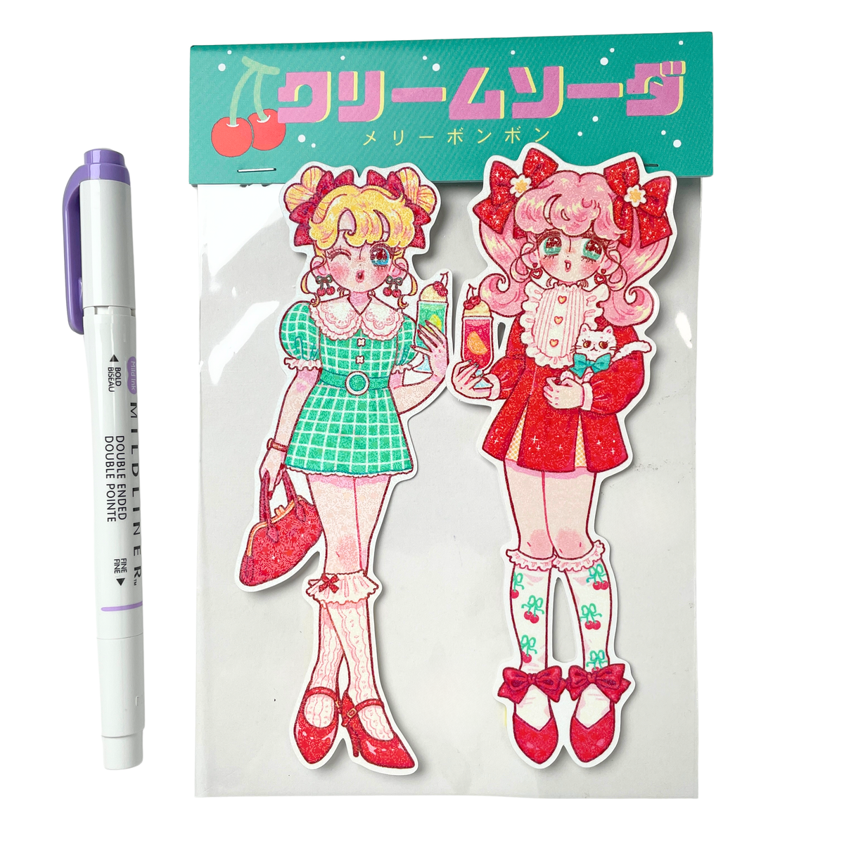 Natsuput Melon Soda Girls Dolls Stickers