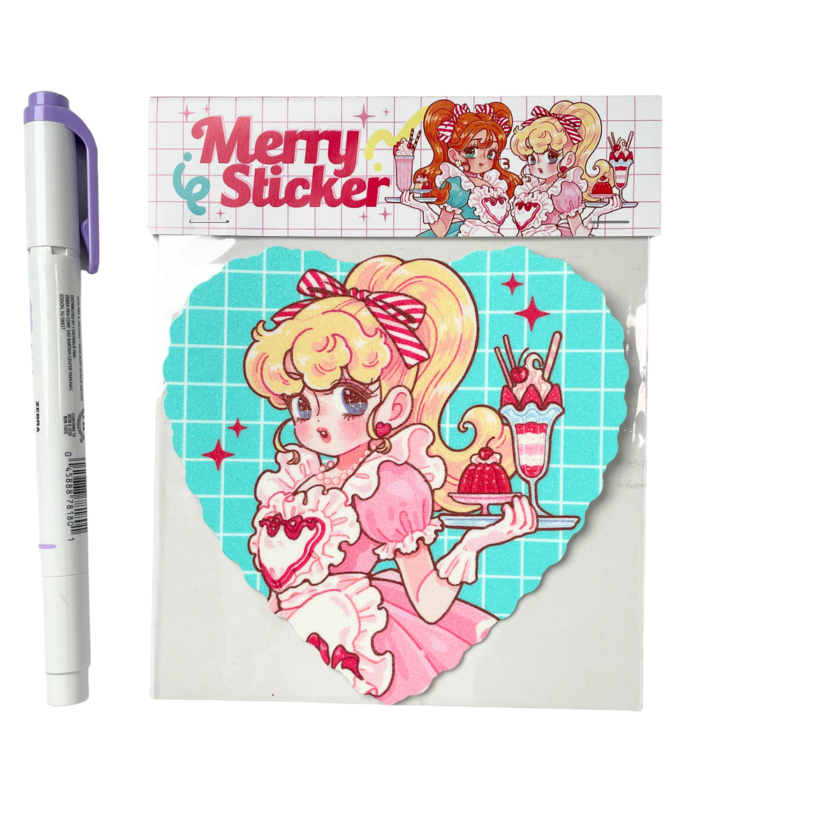 Natsuput Merry Parfait Heart Sticker