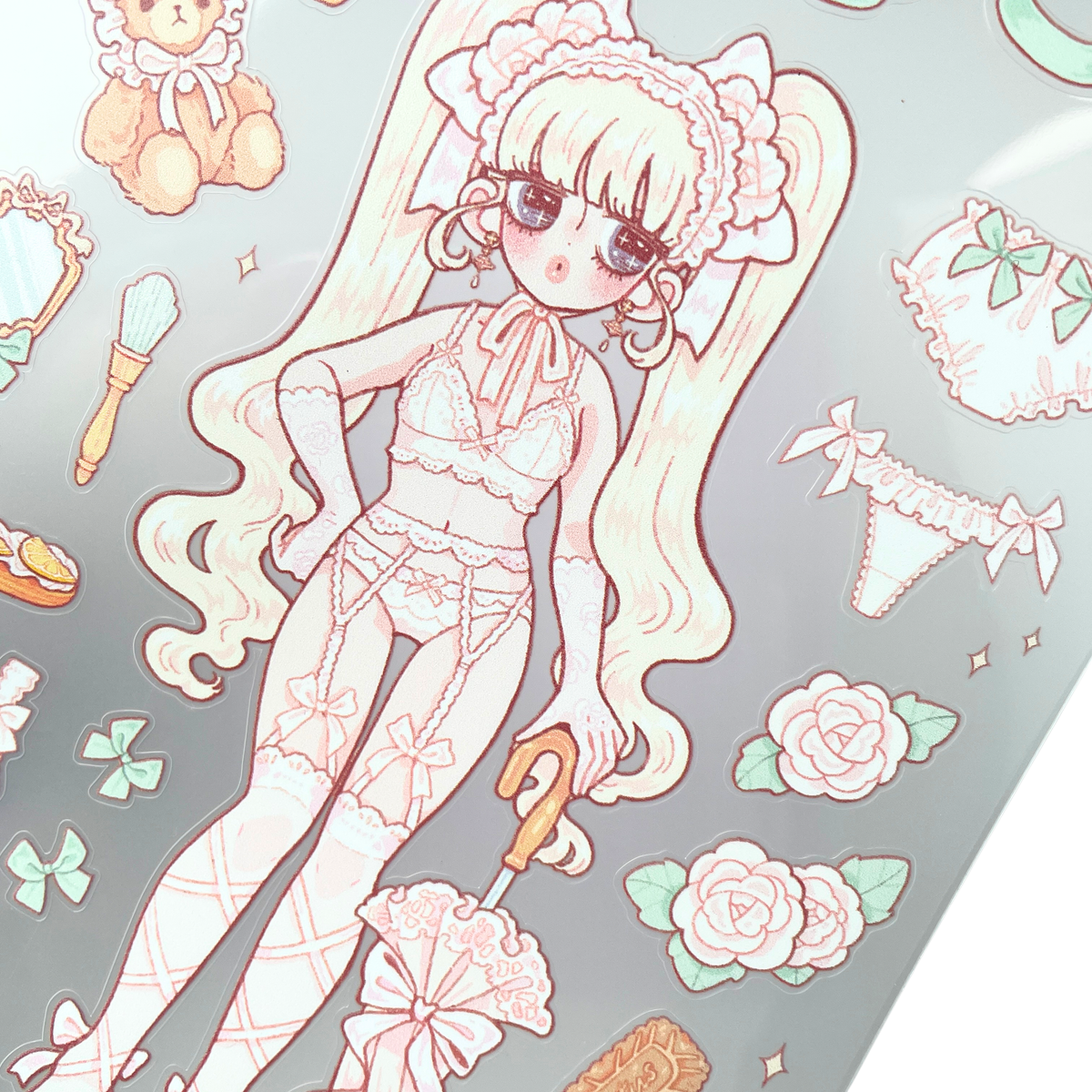 Natsuput Merry Pastel Pink Stickers