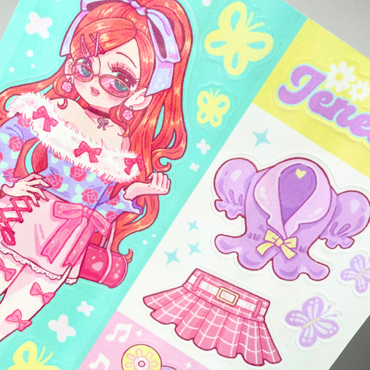 Natsuput Jenevieve Large Holographic Sticker Sheet