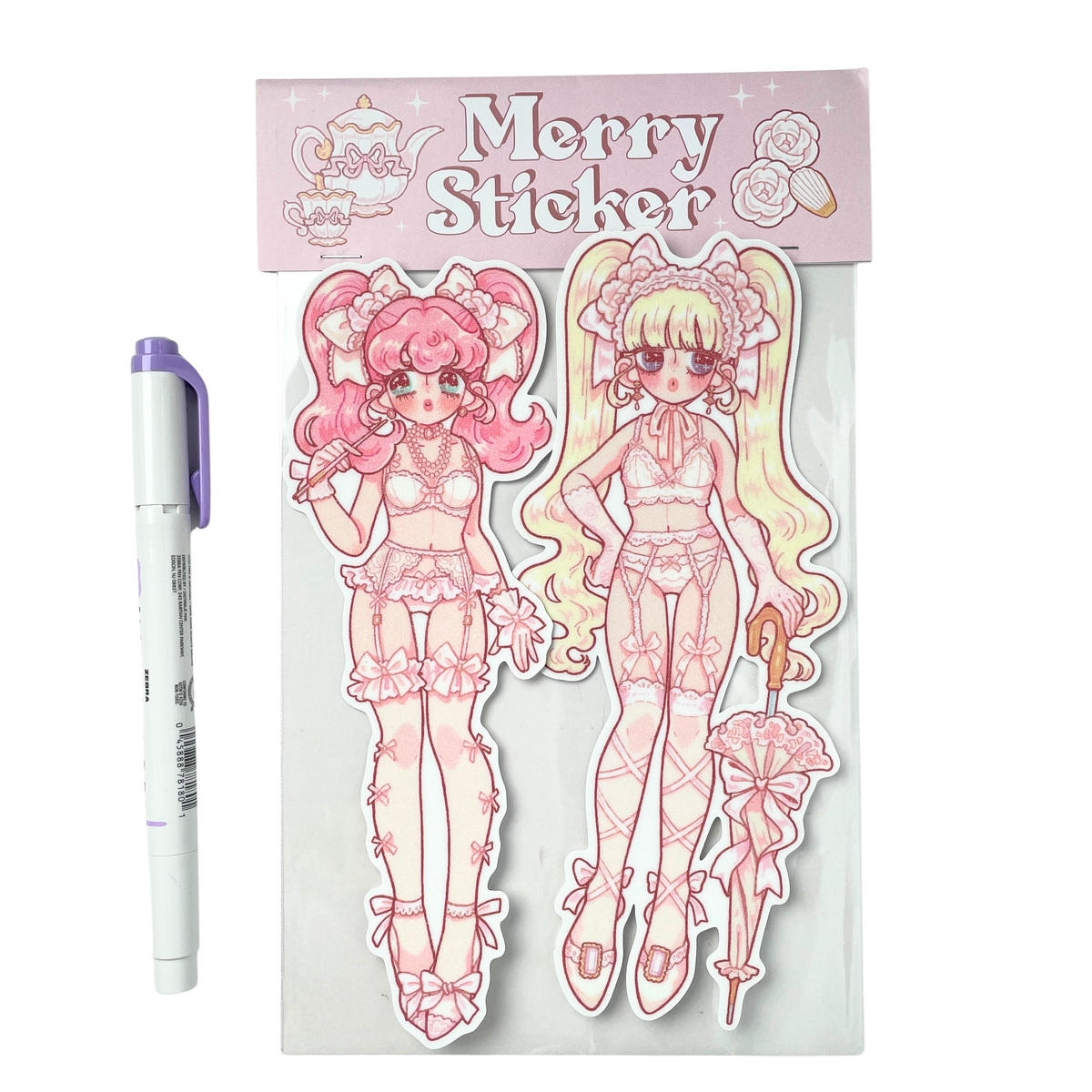 Natsuput Merry Girls Pastel Doll Stickers