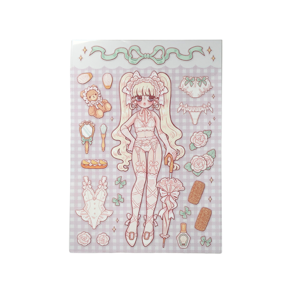 Natsuput Merry Pastel Pink Stickers