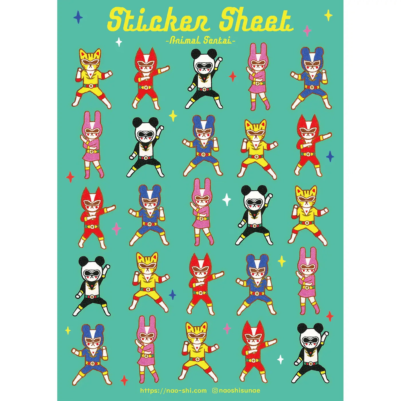 Naoshi Animal Heroes Sticker sheet B841
