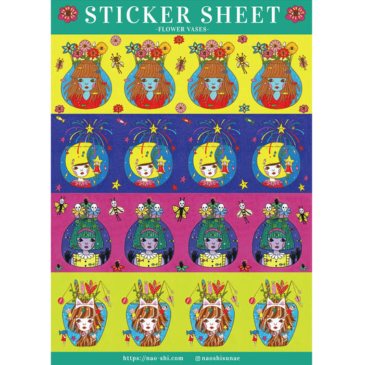 Naoshi Flower Vases Sticker sheet B839