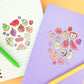 Turtle's Soup Sparkly Fruit sticker b616