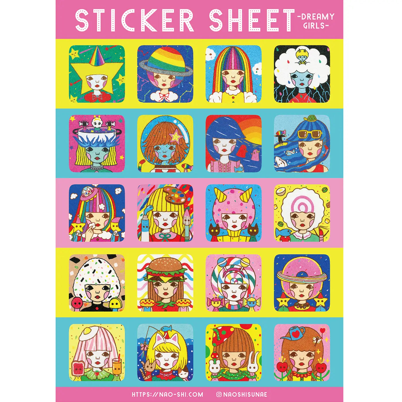 Naoshi Dreamy Girls Sticker sheet B807