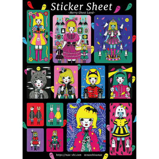 Naoshi Merry Ghost Land Sticker sheet B830
