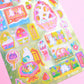 Odd Rabbits Sunny Sweets A6 Frosted Glitter Sticker Sheet.