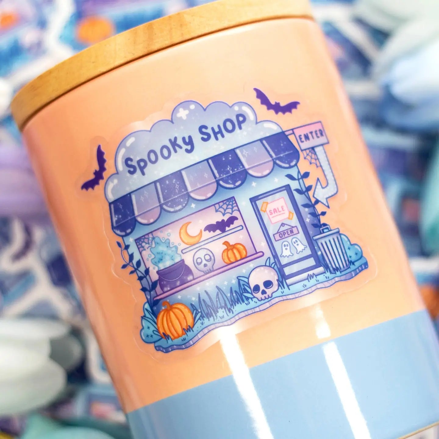 Unicorn Eclipse Spooky Shop Clear Sticker H27