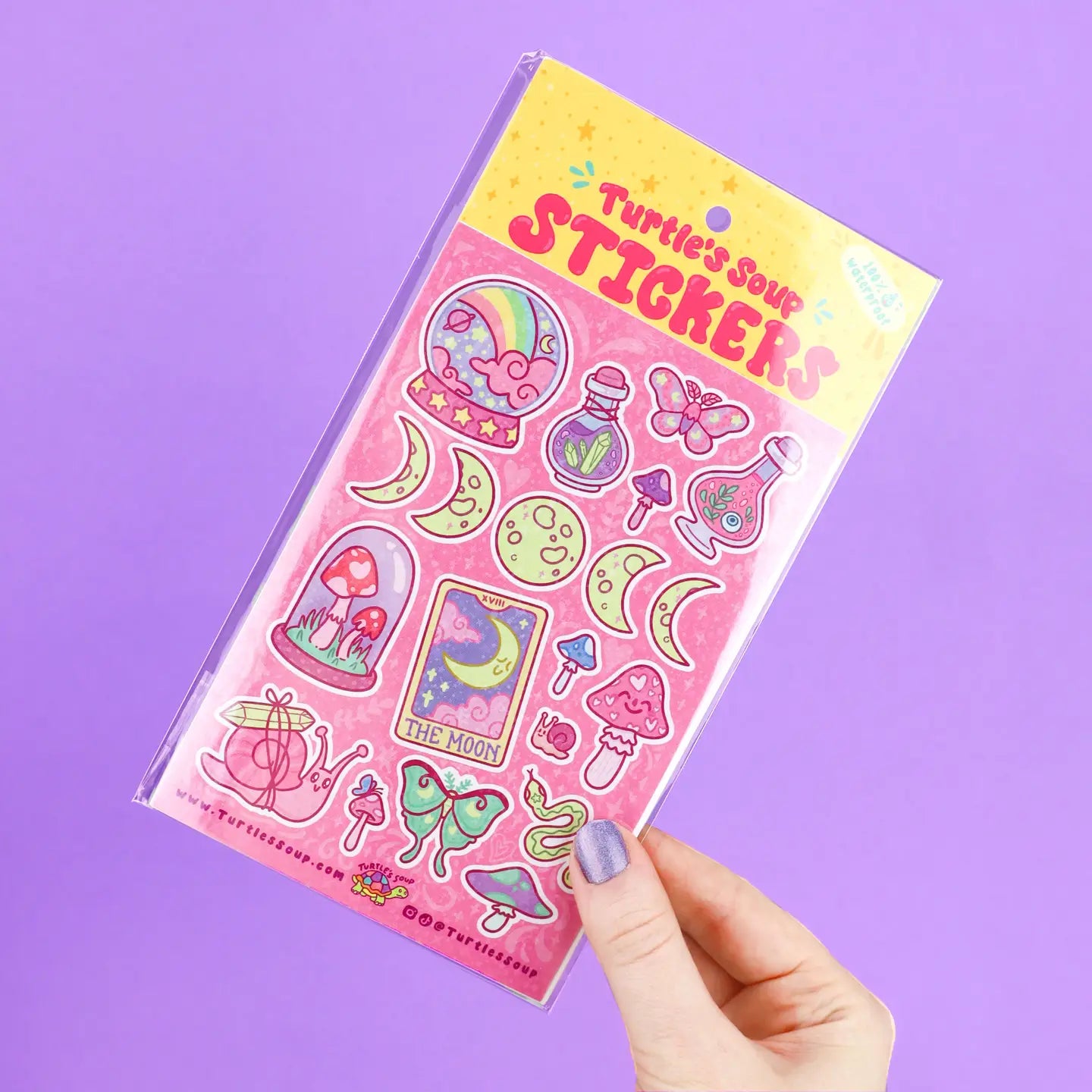 Turtle's Soup Witchy Things sparkle sticker h17